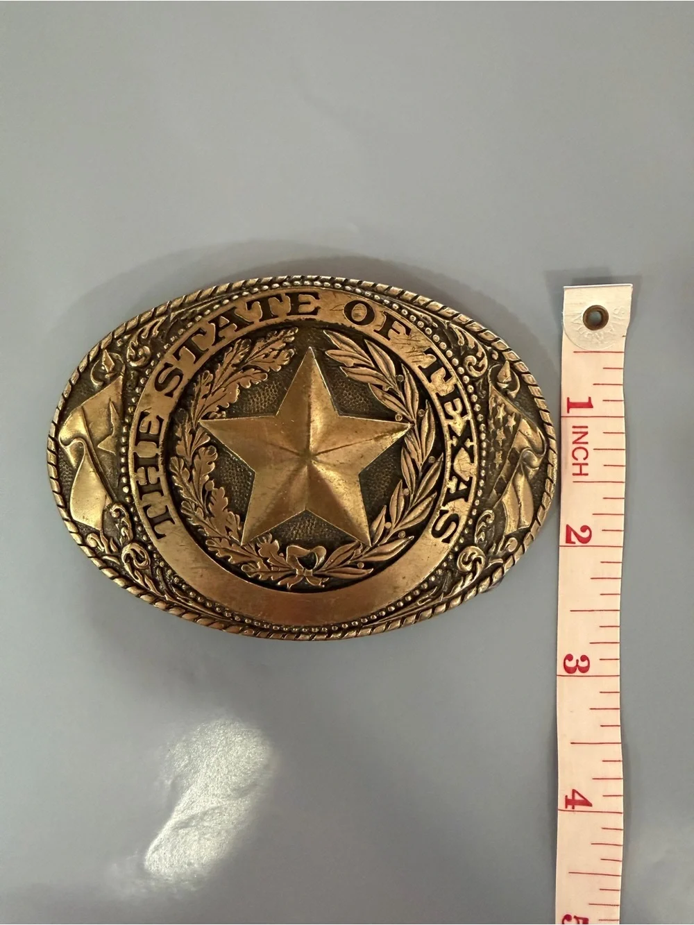 Tony Lama vintage brass belt buckle